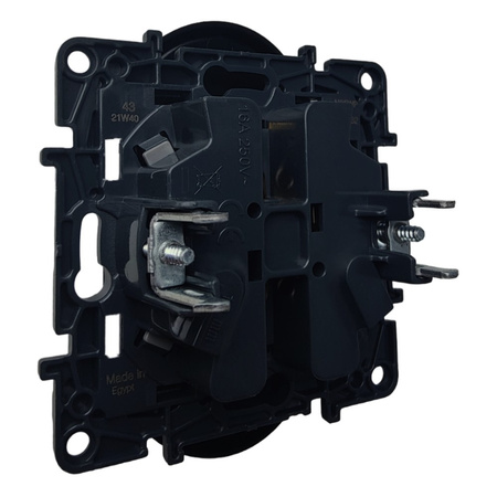 Doppelsteckdose mit Erdung 2x 2P+E franz. System schwarz Niloe Step Legrand 863532