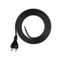Anschlusskabel 1,5m mit geradem Stecker TYP E 230V 16A 2×1,5 mm² H07BQ-F PP-21 Schwarz W-98577