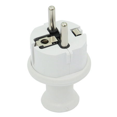 Zerlegbar Stecker 230V 16A Uni-Schuko weiß W-10116