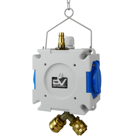 Energiewürfel Stromverteiler mDV 2x230V/16A für Druckluft ∅8mm Doktorvolt 2749