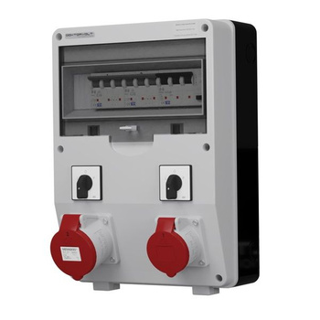 Stromverteiler TD-S/FI 1x32A 1x16A 2 x Nockenschalter Doktorvolt® DV-6053-D