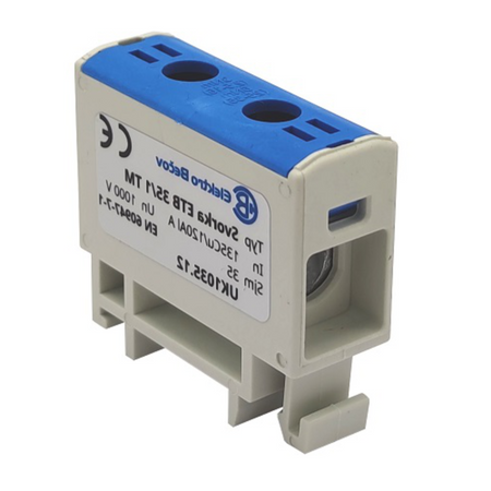 Hauptleitungsklemme Anschlussklemme ETB 35/1 Al/Cu Universalklemme elektroinstallation 2 Löcher Elektro Becov UK1035.12
