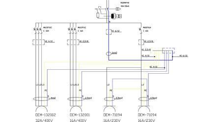 Stromverteiler ECO-S/FI 1x16A 1x32A 2x230V Doktorvolt DV-2633-D