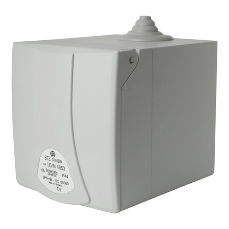 CEE Wandsteckdose mit Klappdeckel Aufputz 16A 5P 400V IP44 Steckdose IZVN 1653