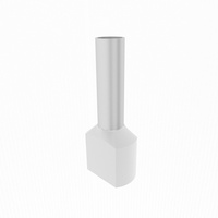 100Stk. Zwillingsaderendhülsen isoliert weiß 2x0,5mm2/8mm TE0508 Elpromet 2600 C.22.00508