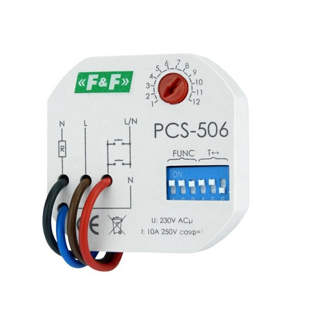 Zeitrelais Multifunktionsrelais Heizung Beleuchtung Relais mit 8-Funktionen Relay F&F PCS-506 5380