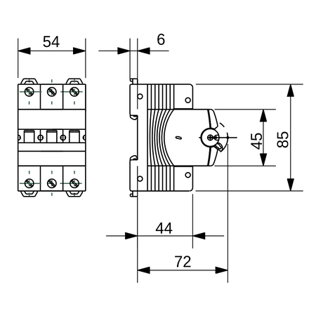 GEWISS Leitungsschutzschalter C32A 3P 10kA VDE PR63 Sicherungsautomat GW92670