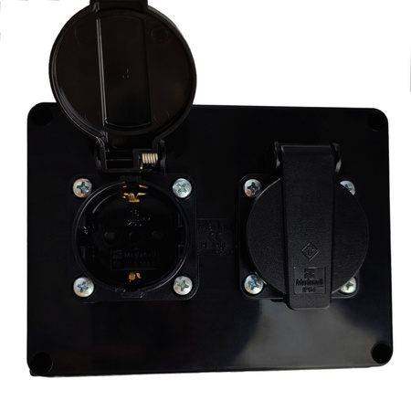 Wanddose 2x 230V Schuko IP54 Stromverteiler Wandverteiler Marlanvil 6.82105