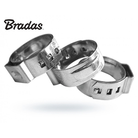 Bradas 10 Stück Schlauchschellen 9,3-11,3mm 5mm Einohrschellen W304 rostfrei BY449-113