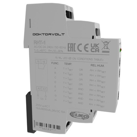 Hygrothermostat zur Temperaturüberwachung und -regelung ELKO RHT-1