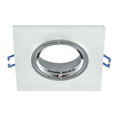 Deckenspot GU10 SELENA D FROSTED Glas Einbauspot IDEUS 03598