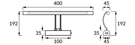 Spiegellampe LED Bad Spiegel-Leuchte Badezimmer Beleuchtung 8W 4000K Chrom 00015