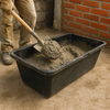 Mörtelkasten 40L Mörtelwanne Mörtelkübel pflanzkübel Mörteleimer Kübel Zementwanne Speiswanne widerstandsfähig aus PP/PE-Regranulat eckig schwarz DV-5626
