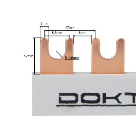 1P Phasenschiene Gabel 54-polig 10mm² PS/G Schiene Sammelschiene 63A DV-2091-PSG