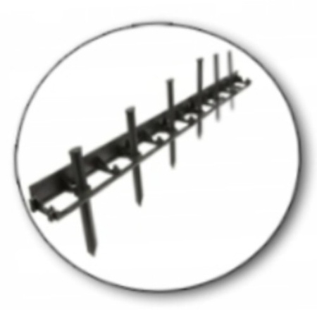 Set Rasenkante Beeteinfassung Beetumrandung PVC Mähkante 58/1000mm + 6 Stk Erdnägel Erdanker Bradas OBRB55TYP2/6KOL