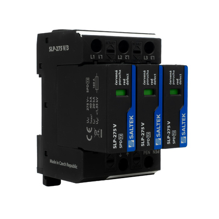 Überspannungsableiter Typ 2 40kA SLP-275 V/3 bis 350V DC für Hutschiene Überspannungsschutz Blitzschutz für Niederspannung A01760