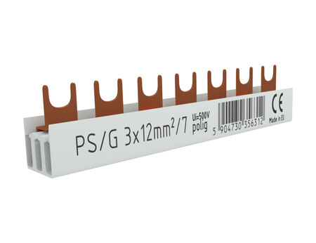 3P Phasenschiene Gabel 7-polig 12mmq PS/G Schiene Sammelschiene Schteiner 6312