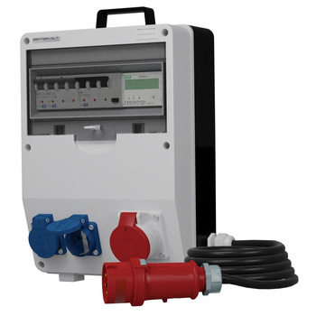 Stromverteiler TD-S/FI 1x16A 2x230V SKH Kabel 5x4mm2 Stromzähler MID Doktorvolt DV-9832-D