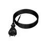 Anschlusskabel 3m mit geradem Stecker TYP E 230V 16A 2×1,5 mm² H07BQ-F PP-21 Schwarz W-98579