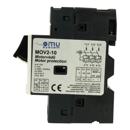 Motorschutzschalter Motorschutz MOV 6-10A MS-Schalter XBS MOV2-10