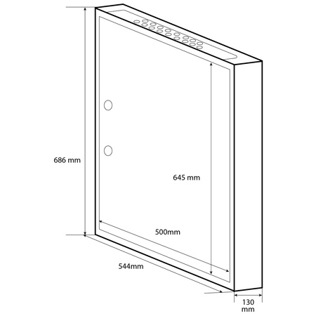 Doktorvolt Verteilerkasten Aufputz Sicherungskasten aus Metall 72 Module 3-reihig IP30 MN72/3/24