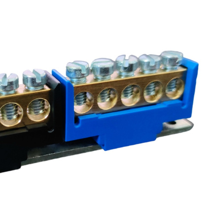 PE/N-Klemme mit Träger 4-Module PE+N 2x 5P Marlanvil 1006.04.I