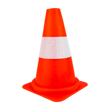 Verkehrsleitkegel 30cm Warnkegel U-23 weiches Verkehrshütchen reflektierender Verkehrskegel Pylone PVC Leitkegel Warnleitkegel Doktorvolt DV-5718