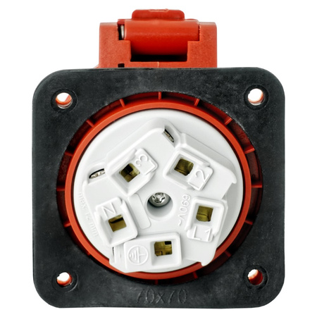 CEE Einbausteckdose gerade 400V 16A 5P 70x70 mm IP44 3105-321-1670