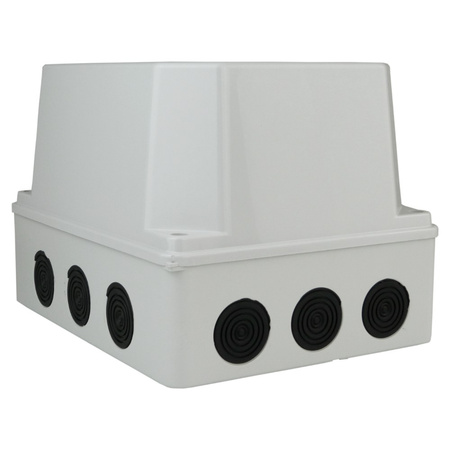 Abzweigkasten 240x190x170 mm 12 Dichtmembranen Aufputz Abzweigdose Verbindungsdose Industriegehäuse IP66 M-L 010.PG.CA.G