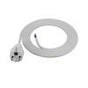 Anschlusskabel 2m IP44 mit geradem Stecker 250V 16A 3x1,5 mm² H05VV-F PP-40H Weiß W-98381