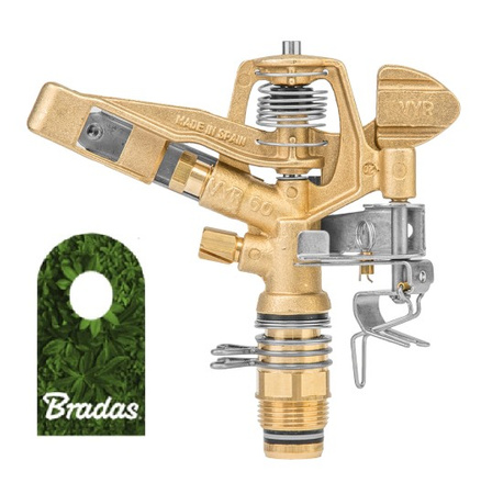 Messing Sprinkler 35m AG 3/4" Kreisregner 360° Bradas GKV604424SGZ