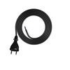 Anschlusskabel 2m mit geradem Stecker TYP E 230V 16A 2×1 mm² H07BQ-F PP-21 Schwarz W-98574