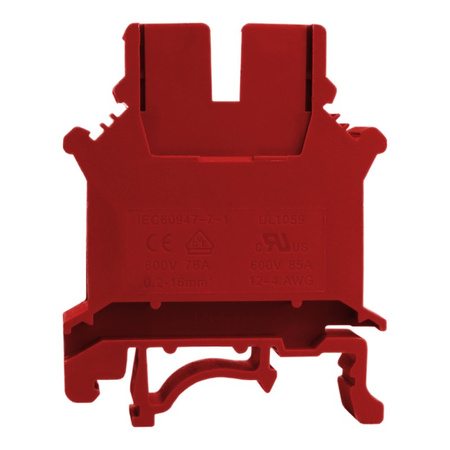 Reihenklemme 16mm2 Schraubklemme Rot VDE UL PC16-01P-16-00A(H)