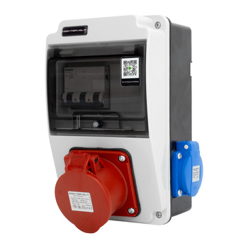 Baustromverteiler XS 16A 2x230V Leitungsschutzschalter SIEMENS  Stromverteiler IP44 Doktorvolt  DV-6081-D