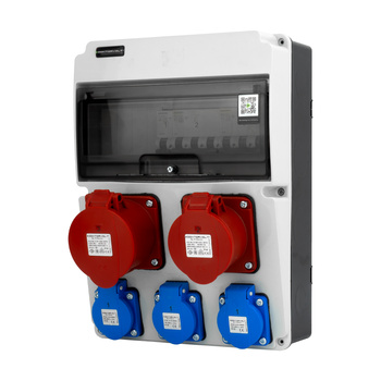 Baustromverteiler CEE 32A 16A 3x230V JUN-S  LS-Schalter Siemens Stromverteiler Wandverteiler Doktorvolt DV-5565-D