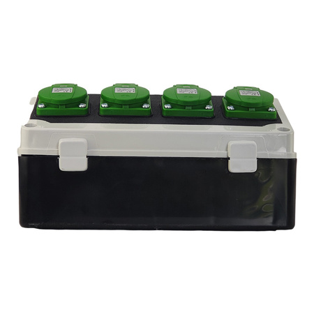 Fahrradladestation für E-bikes 12 Module 4x230V 4xRCBO Stromverteiler Doktorvolt DV-2137