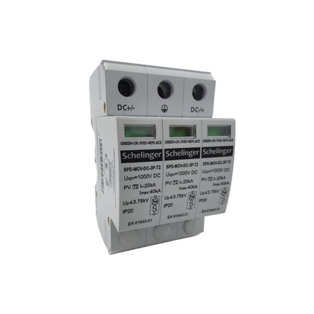 Überspannungsschutz 3P DC 1000V klasse T2 Schelinger A53-SPD-MOV-DC-3P-T2
