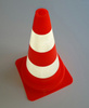 Verkehrsleitkegel 50cm Warnkegel U-23 weiches Verkehrshütchen reflektierender Verkehrskegel Pylone PVC Leitkegel Warnleitkegel Doktorvolt DV-5725