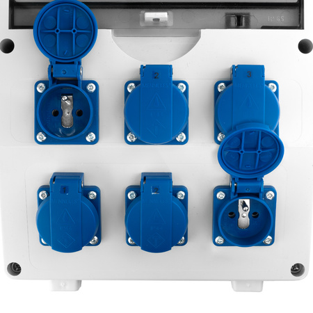 Baustromverteiler TD 6x230V Verteilerkasten Mennekes Steckdosen Doktorvolt DV-0571-F