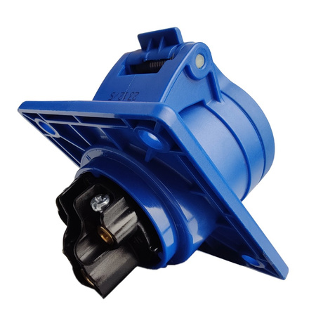 PCE Einbausteckdose schräg 16A 3P 230V 6h Anbausteckdose blau IP44 TWIST 413-6