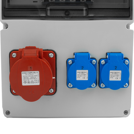 Baustromverteiler Stromverteiler Wandverteiler 1x16A 2x230V Siemens Schutz Komplett DV-5534-D