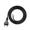 Anschlusskabel 2m mit geradem Stecker TYP E 230V 16A 2×1,5 mm² H05RR-F PP-21 Schwarz W-97192