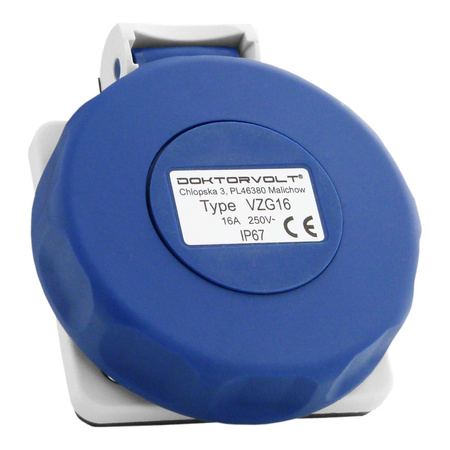 Anbausteckdose Doktorvolt 230V IP67 französisch/belgische Typ-E VZG 16 DV