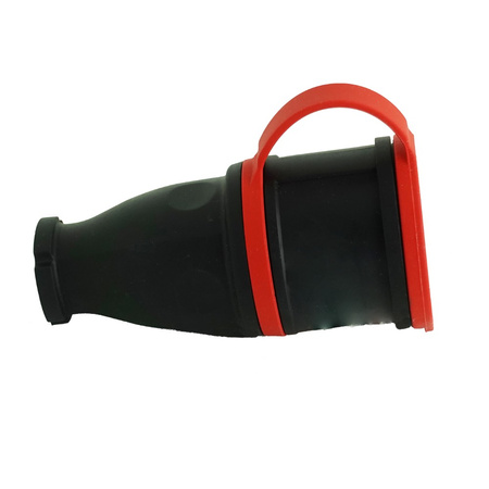 Gummikupplung 16A 230V 2P+E Schuko schwarz 3101-304-0300