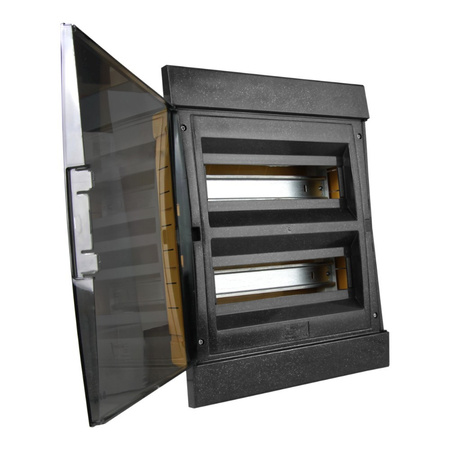 Unterputz Verteilerkasten IP40 24/26 Module schwarz M-L 970.24.N