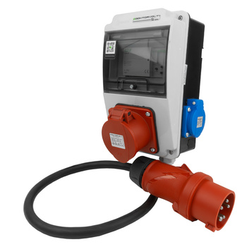 Wandverteiler XS 16A 2x230V IP44 Stromverteiler mit astronomischer Zeitschaltuhr Komplett verdrahtet Doktorvolt DV-5329-D