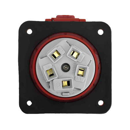 CEE Einbausteckdose gerade 400V 16A 5P 75x75mm TP Electric 3105-322-1675