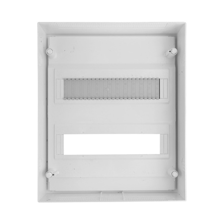 Sicherungskasten Aufputz Verteilerkasten 2-reihig 24 Module 8xMCB 1xRCCB VDE verdrahtet Verteilerschrank mit Sicherungen 370x305x96,5mm Hager Hohlwand Verteiler Abzweigklemmen Doktorvolt  DV-6319-NT