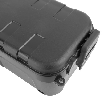 Kabelbox wasserdicht 29x13,2x10cm außen Kabelkasten für Verlängerungskabel, Steckdosenleisten große Elektrobox 6 Durchlässe Garten Organizer Schwarz Camping Box für Weihnachtsbaumbeleuchtung DV-6654 Doktorvolt