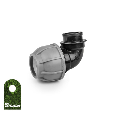 PE-Winkel 90° für Rohre 40mm Innengewinde 5/4" (1¼") DSRA10K40F54